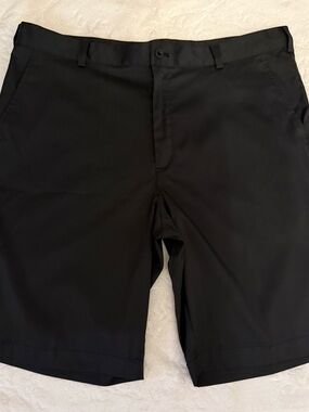 Nike Black Flat-Front Men's Shorts